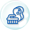 ikona szczotki do sprzątania i gąbki