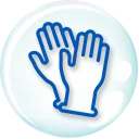 ikona rękawiczek do sprzątania